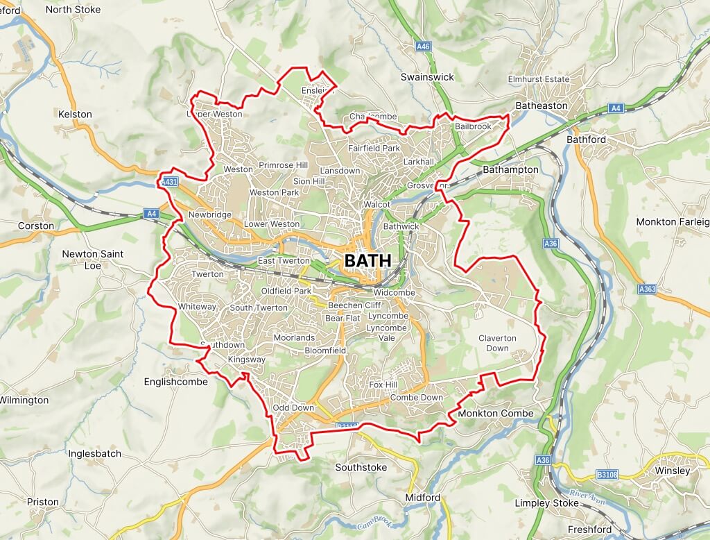 Map of Bath