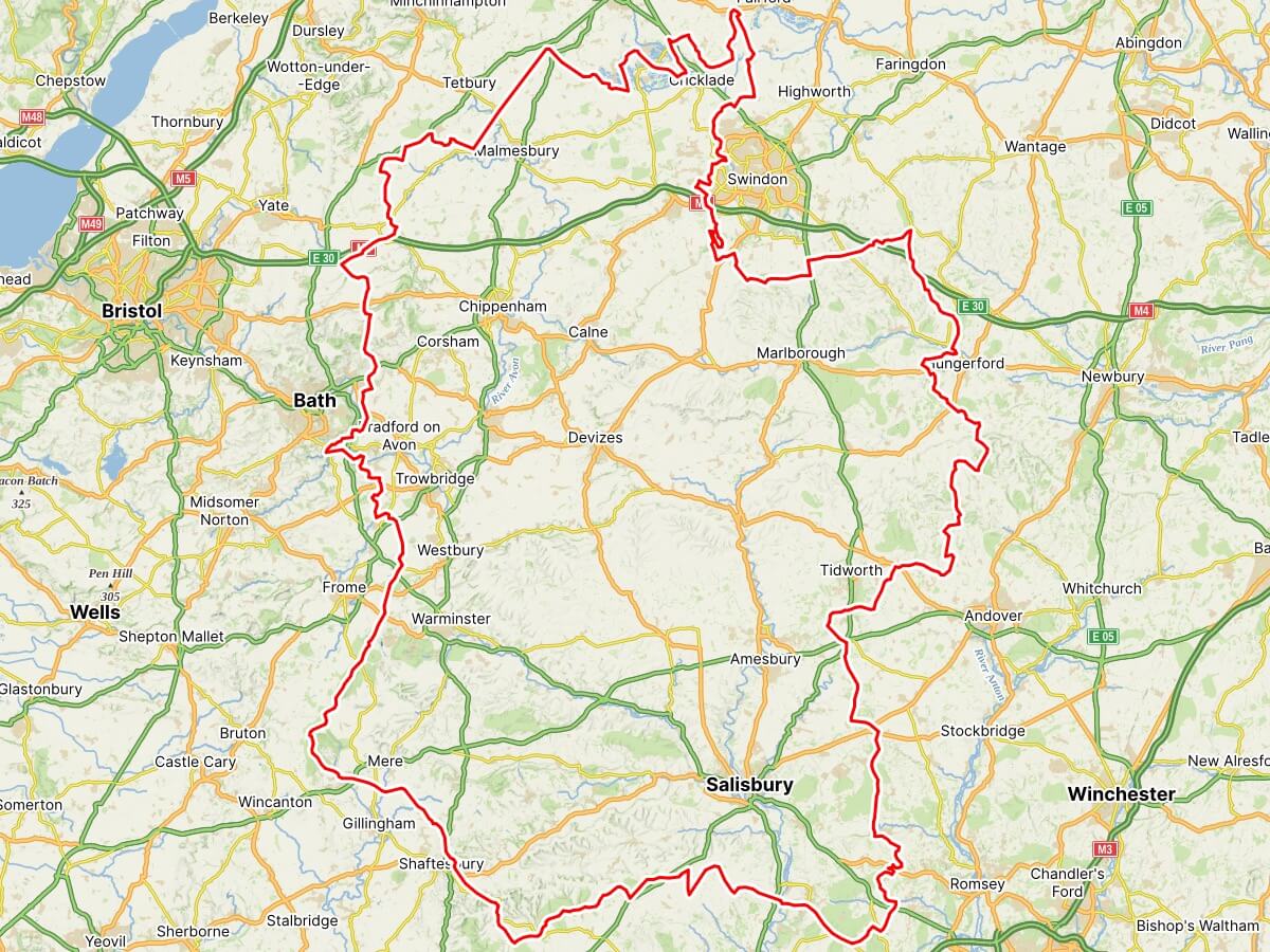 Map of Wiltshire